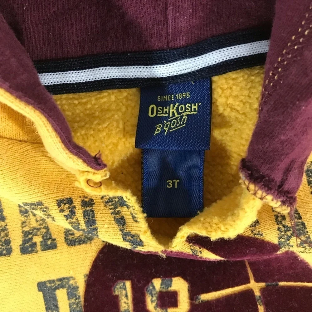 🎉HP OshKosh B’gosh Yellow Basketball Hoodie